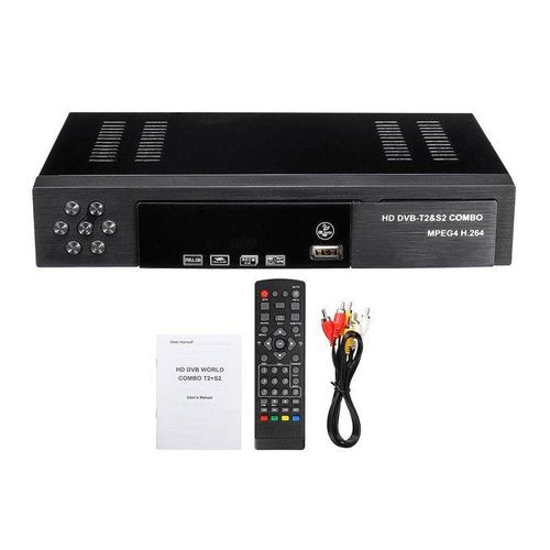 Digital Satellite Terrestrial TV Receiver T2+S2 HD 1080P Decoder Set-top BOX