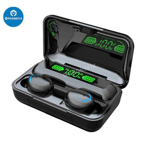 TWS F9 Bluetooth 5.1 Earphone Earbuds 2000mAh Power - Black