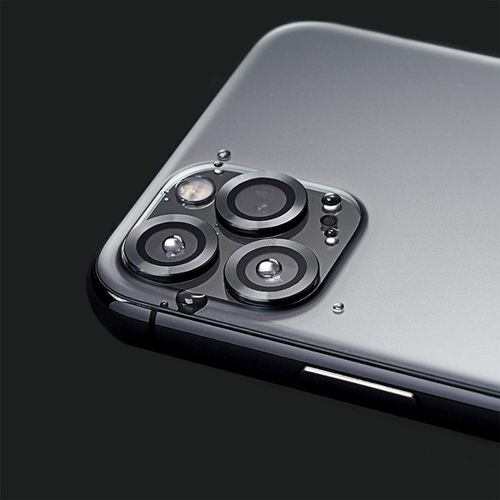 IPhone 11 12 13 14 Mini Pro Max Camera Lens Protector, Premium Tempered Glass Aluminum Rim Camera Lens Screen Protector-Silver