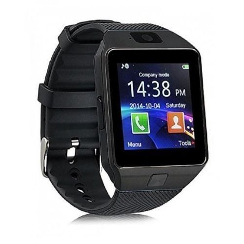Wrist Watch Phone With Camera SIM Card Slot For Smart Phones And Bluetooth-Black