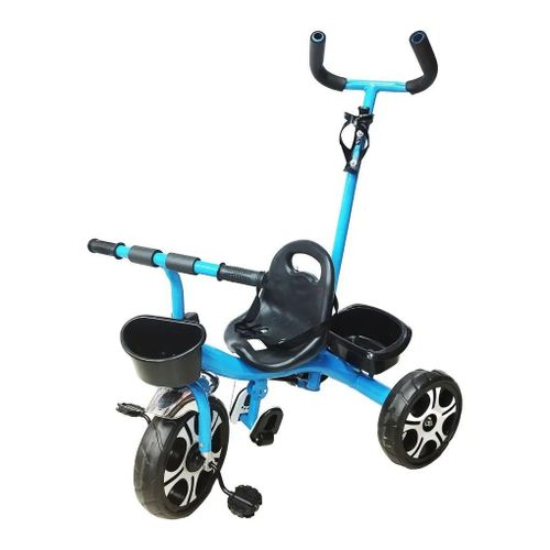 Kid's Tricycle With Handle-Blue