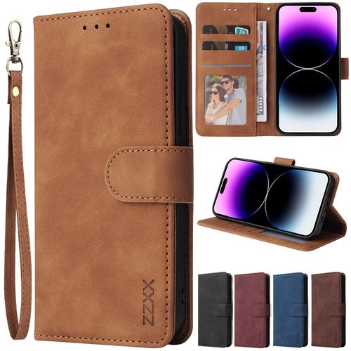 Phone Case Leather Wallet For iPhone 14 13 12 11 Pro Max XS Max XR X SE2022 8 7 6 6S -Black