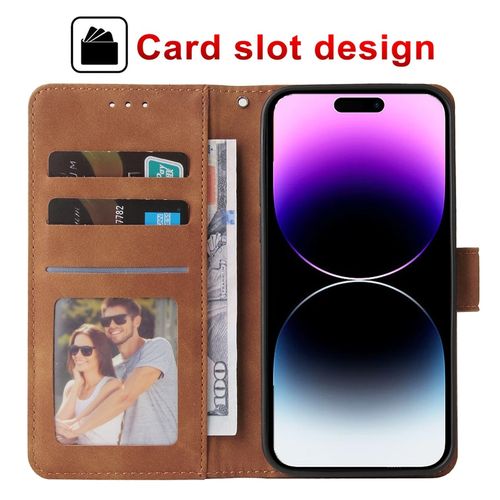 Phone Case Leather Wallet For iPhone 14 13 12 11 Pro Max XS Max XR X SE2022 8 7 6 6S -Black