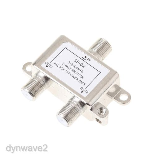 2 RF Coax Coaxial Cable Splitter for 5-2400MHz