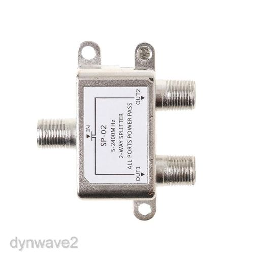 2 RF Coax Coaxial Cable Splitter for 5-2400MHz