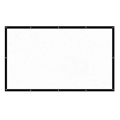 H150 150'' Portable Projector Screen HD 16:9 White Dacron