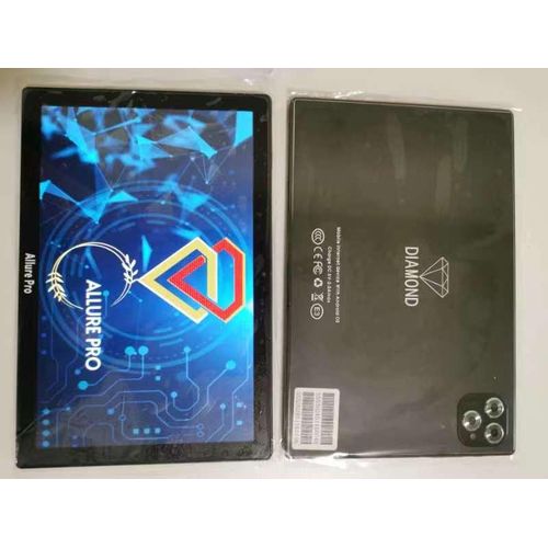 Allure Brand New Diamond    Pro Tab 10.1nches Screen 8GB Ram 256GB ROM Android 13.0-Black/Silver