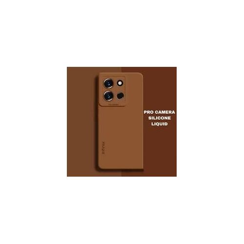 Infinix Smart 2, 3, 4, 5, 6, 7, 8 HD Plus Rubber Protective Phone Case With Lanyard, Slim Thin Soft Shockproof Cover - Brown