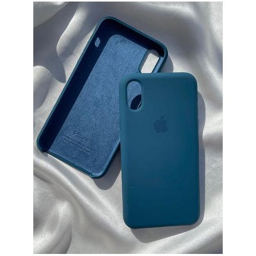 Apple For IPhone XR / IPhone XS / IPhone X / IPhone XS Max Phone Cover For Screen Protection And Unique Camera Protection Durable Original Silicone Phone Case Designed Pure Deep Blue