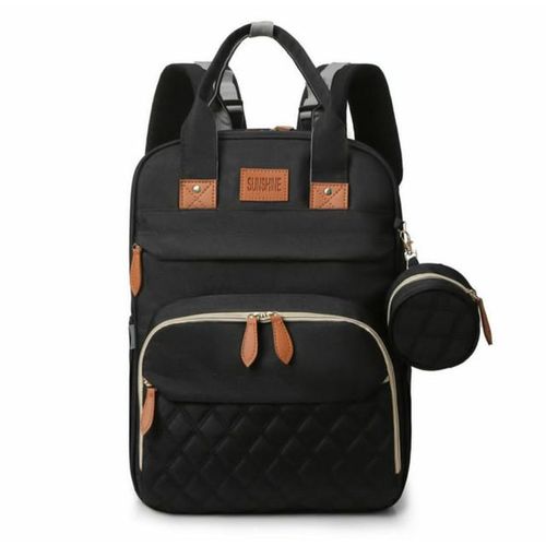 Diaper Bag Backpack with Baby Changing Station - Black