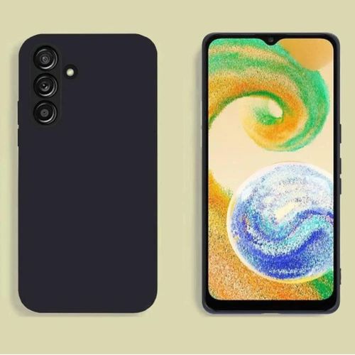Samsung Galaxy A04s Luxury Soft Liquid Silicone Skin Touch Feel Cover Case Black