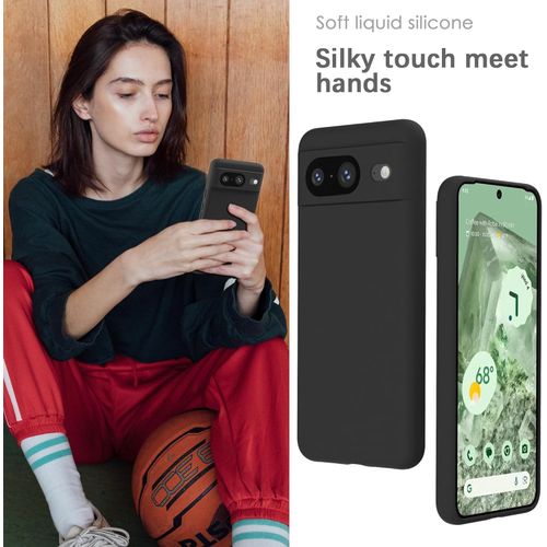 Google Pixel 8, 8a, 8 Pro 5G, Soft-Touch, Shockproof, DustProof, Antiskid Full Body Armour Phone Cover-Black