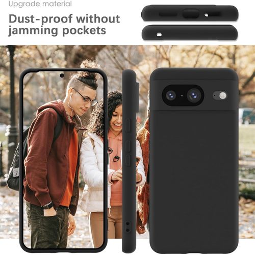 Google Pixel 8, 8a, 8 Pro 5G, Soft-Touch, Shockproof, DustProof, Antiskid Full Body Armour Phone Cover-Black