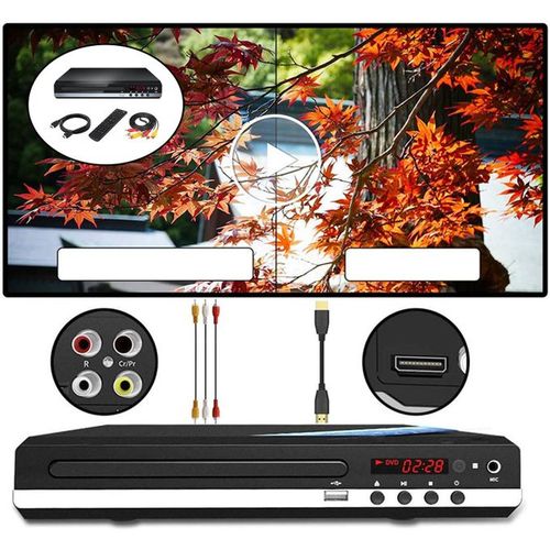 DVD Player UHD 1080P 5.1 Stereo Sound HDMI & AV Output For Home Study