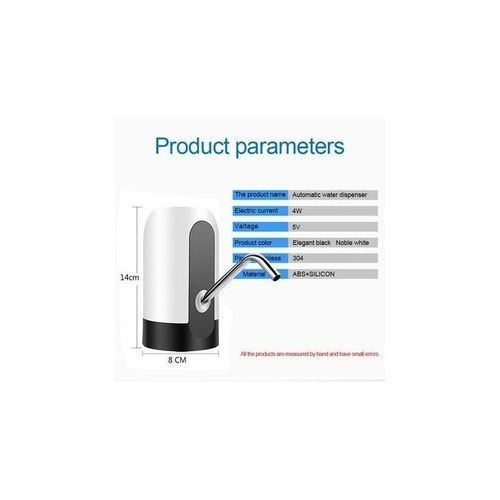 Usb Charged Portable Water Dispenser - Black,White