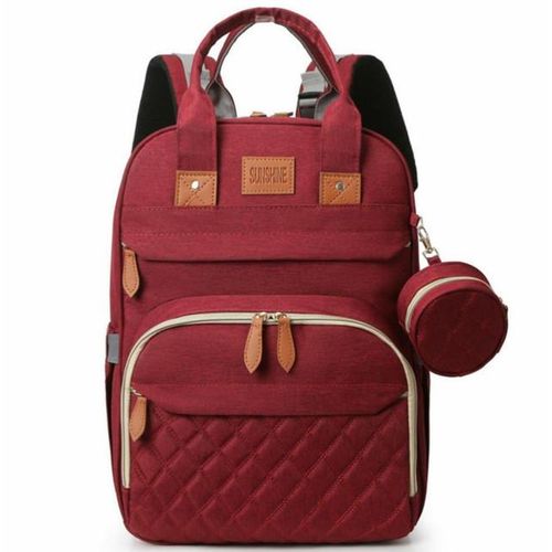 Diaper Bag Backpack with Baby Changing Station - Maroon