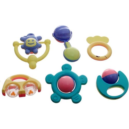New Born Teether Toy Gift Set Portable Box Children Toddler Teeth Toy - Multi-colour