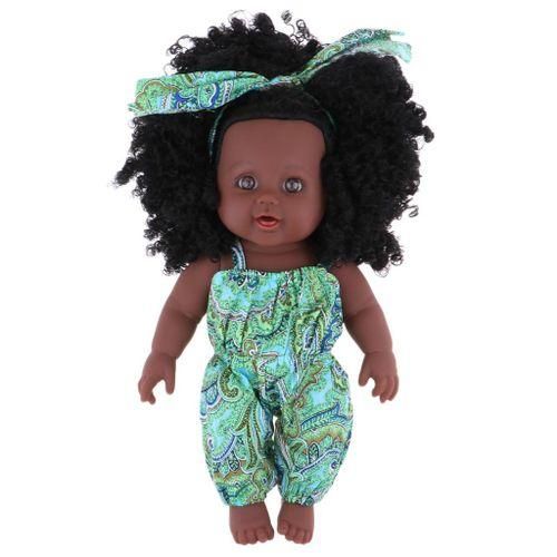 Black African Girl Doll For Kids Girl Age 3 4 5 6 7 Years Fashion Play Doll 12inch