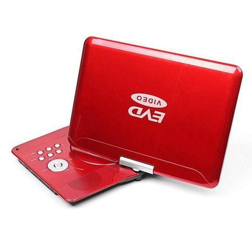 17'' Portable Car Rechargeable DVD Player Remote Control 270° Rotation Screen BlueRed Red red