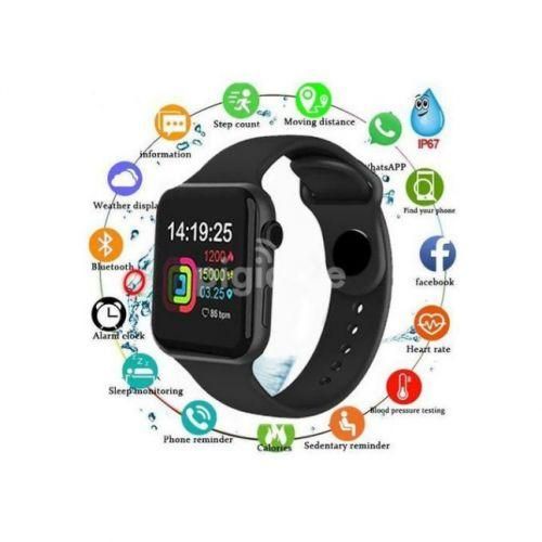 Smart Berry  2030 S19 Bluetooth Fitness Fitness Voice Call Smart Watch - Black