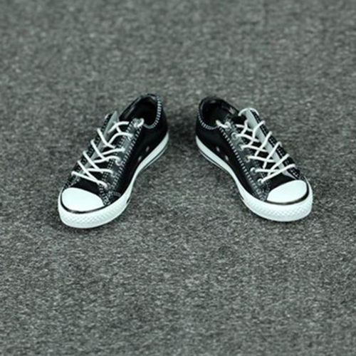 1/6 12'' Female Action Figure Shoes  Canvas Sneaker for    Black