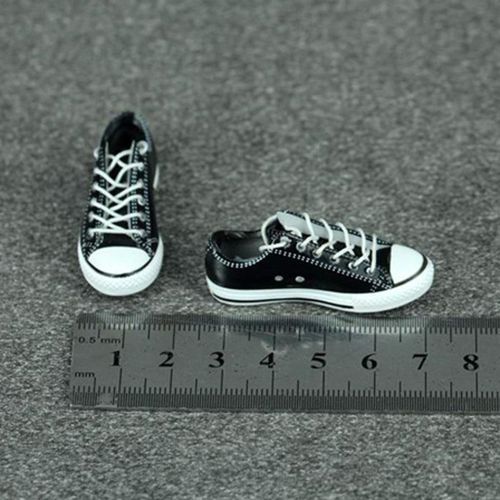 1/6 12'' Female Action Figure Shoes  Canvas Sneaker for    Black