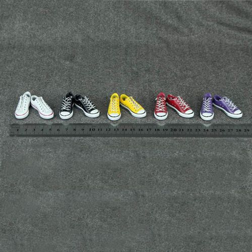 1/6 12'' Female Action Figure Shoes  Canvas Sneaker for    Black