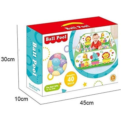 Indoor & Outdoor Baby Fun Play Ball Pit Pool with 40 Balls - Green