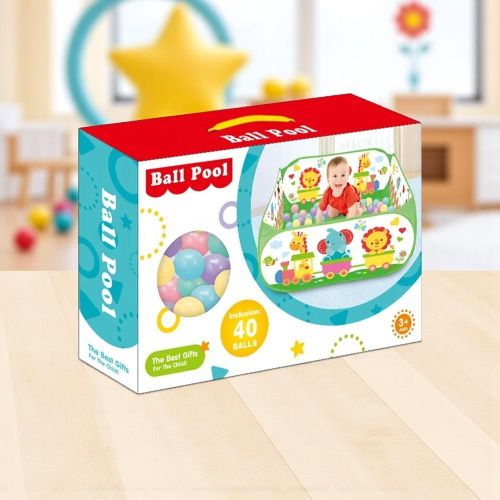 Fun Large Pop Up Animal Ball Pits, Play Tent for Babies Kids Toddlers Boy Girls , Indoor Outdoor Play with 40 Balls Included - Green