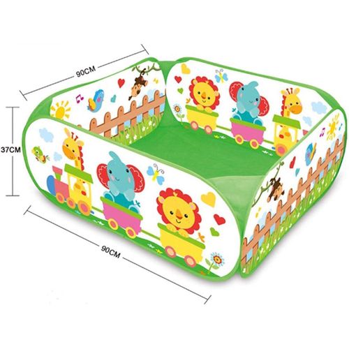 Fun Large Pop Up Animal Ball Pits, Play Tent for Babies Kids Toddlers Boy Girls , Indoor Outdoor Play with 40 Balls Included - Green