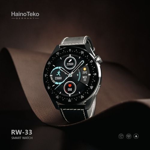Haino Teko Germany RW-33 Waterproof Smart, Casual And Office Watch With 2 Straps - Black