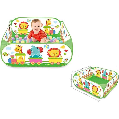 Fun Large Pop Up Animal Ball Pits, Play Tent for Babies Kids Toddlers Boy Girls , Indoor Outdoor Play with 40 Balls Included - Green