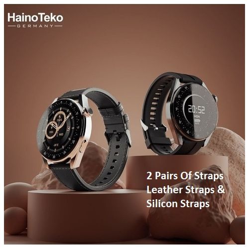 Haino Teko Germany RW-33 Waterproof Smart, Casual And Office Watch With 2 Straps - Black