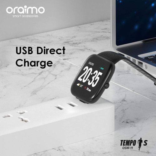 Oraimo Original OSW- Tempo-S IP67 Waterproof Smart Watch - Black