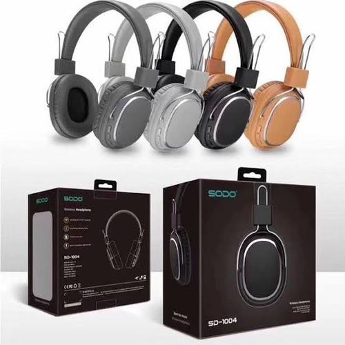 SODO Bluetooth Wireless Headphones With Inbuilt  Mic Plus A Super Battery - Brown,Color May Vary