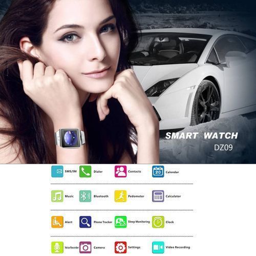 DZ09 1.56 Inch Screen Bluetooth  Smart Watch Phone (Gold)