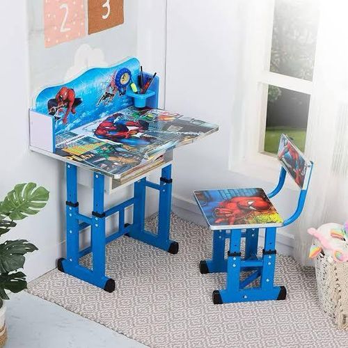 Spiderman Styled Kid's Study Table-Blue