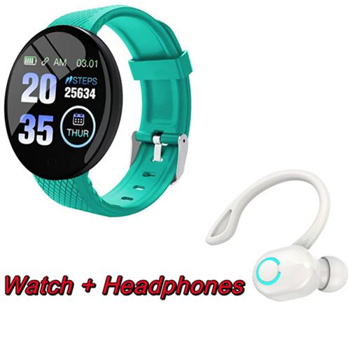 Smart Watch Wireless Bluetooth Headset Set-green