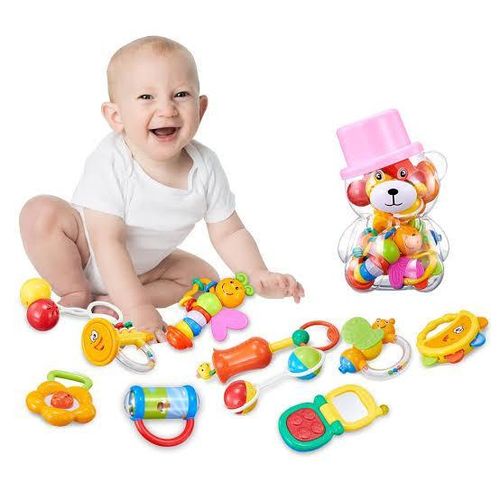 Baby Rattle Set 10 Pieces-Blue