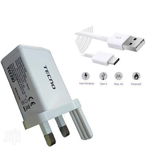 Tecno Mobile Charging Fast SHPLUS Charger, White