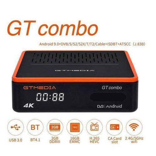 Gtmedia GT COMBO Smart TV Box Receiver Android 9.0 2GB+16GB
