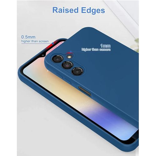 Samsung Galaxy A14 4G 5G Luxury Soft Rubber Liquid Silicone Skin Touch Feel Cover Case Blue