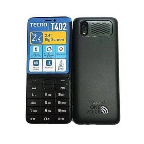 Tecno T402 Triple SIM 2.4&Prime; 4MB RAM 4MB ROM 1150mAh &ndash; Black (1 YR WRTY)