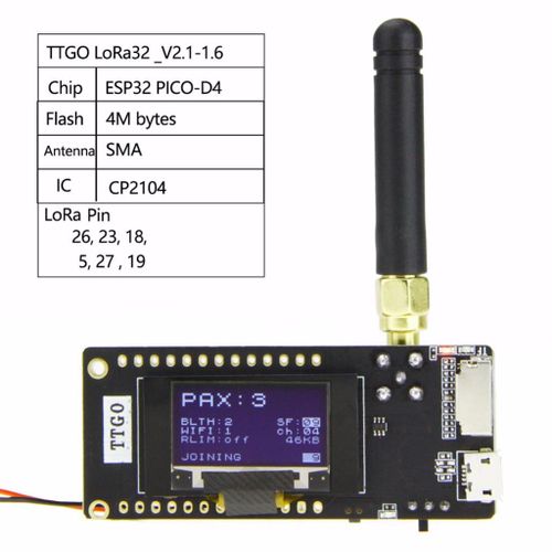 LoRa32 V2.1 433MHz OLED 0.96 Inch Bluetooth WIFI Wireless