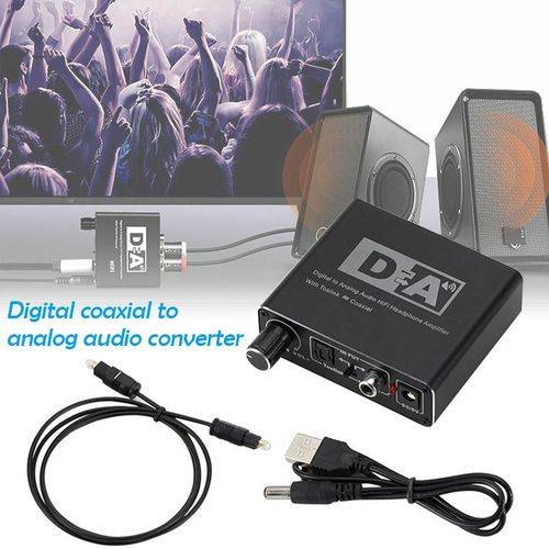 Digital to Analog Audio Converter Optical Fiber Coaxial Signal to RCA R/L Audio Decoder SPDIF ATV DAC Amplifier NO5277