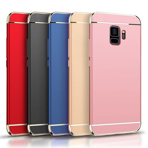 Phone Case Galaxy S9 , 3 In 1 Combination Hard Coated Anti-Fingerprint Non Slip Matte Surface Electroplate Frame Cover For Samsung Galaxy S9