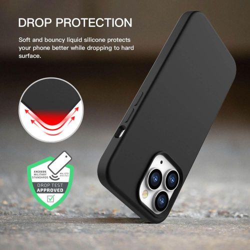 Iphone 14 14 Pro 14 Pro Max 14 Plus Strong Liquid Silicone Case Black