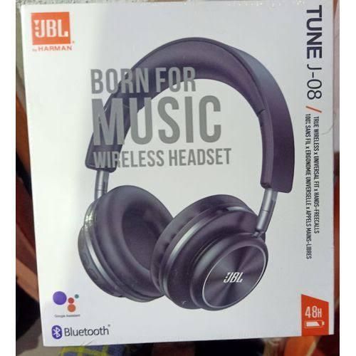 Jbl Tune J08 Super Bass Headsets Wireless Bluetooth Headphones-Black