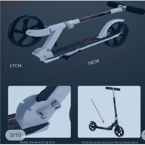 Foldable Two-Wheeled Scooter for Children and Teenagers Student Single-Legged Adult Scooter