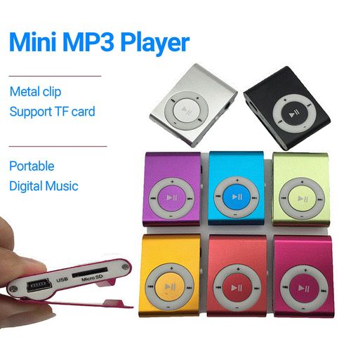MP3 Player Sport Digital Music Support TF Card MP3 USB 2.0-Black